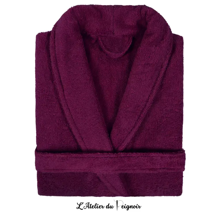 Peignoir personnalisé pour couple, coloris Bordeos