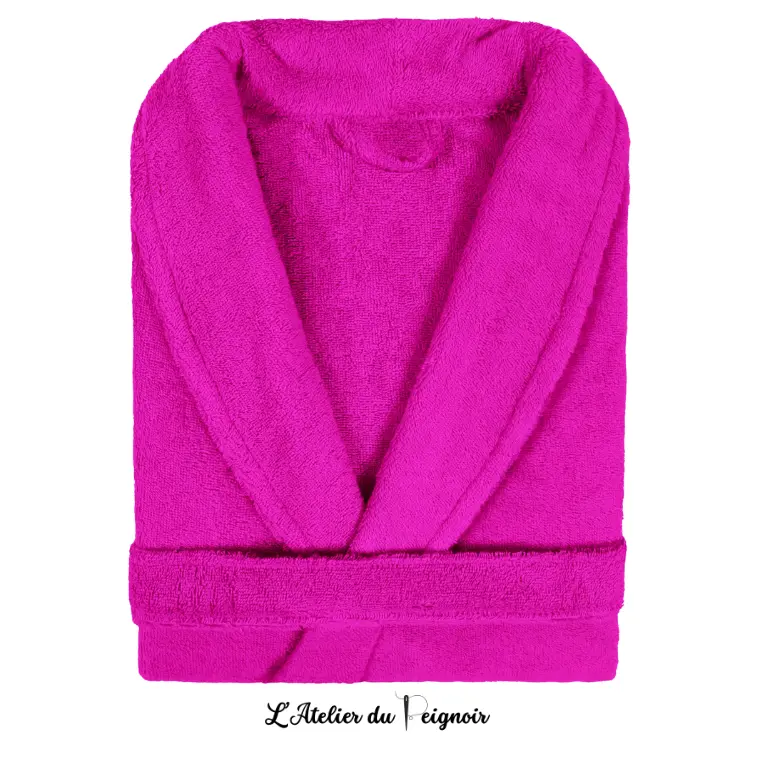 Peignoir personnalisé pour couple, coloris Fuchsia
