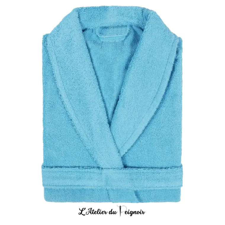 Peignoir personnalisé pour couple, coloris Océan
