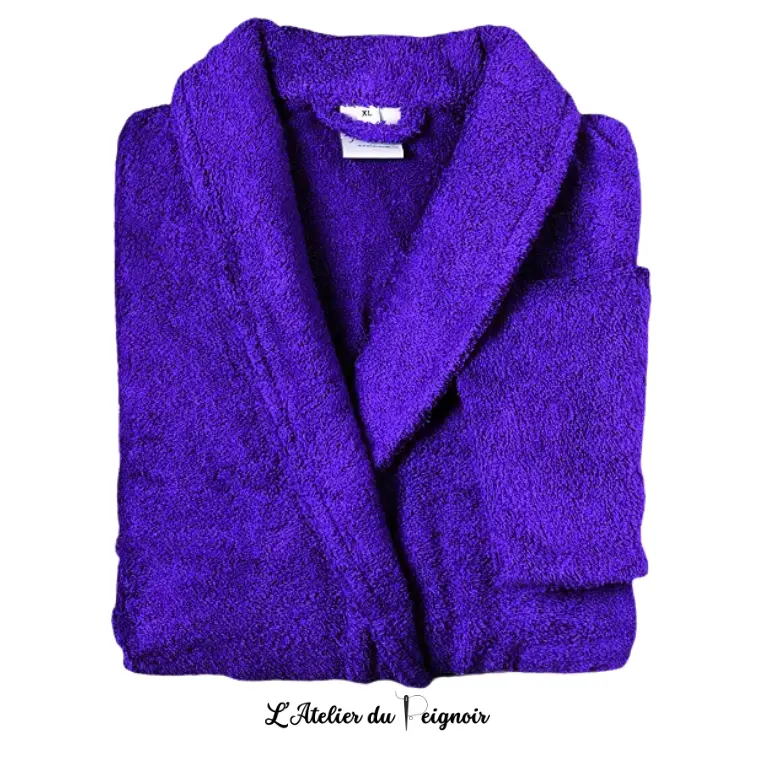 Peignoir personnalisé pour couple, coloris Violet